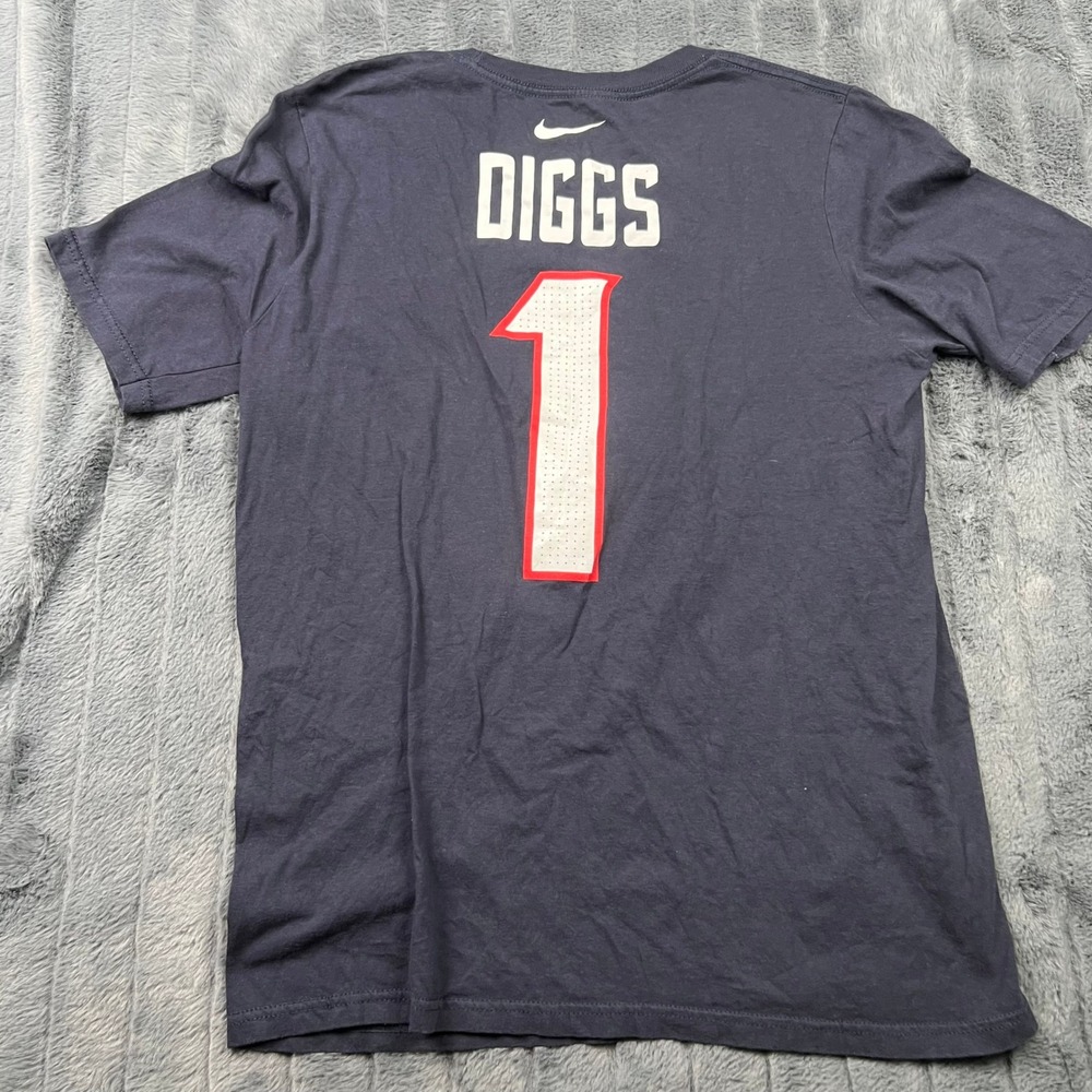 Nike Houston Texans Stefon Diggs 1 T-Shirt Youth XL Navy Blue Football Tee